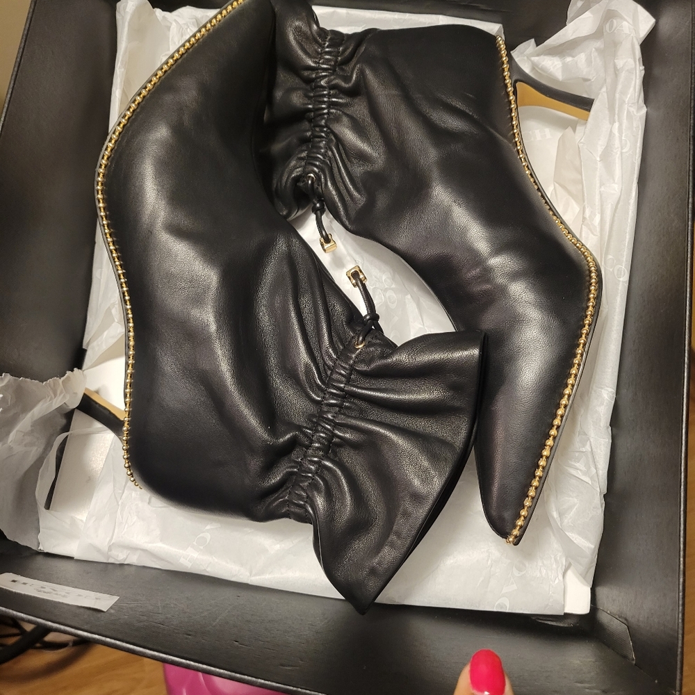 Coach leather booties